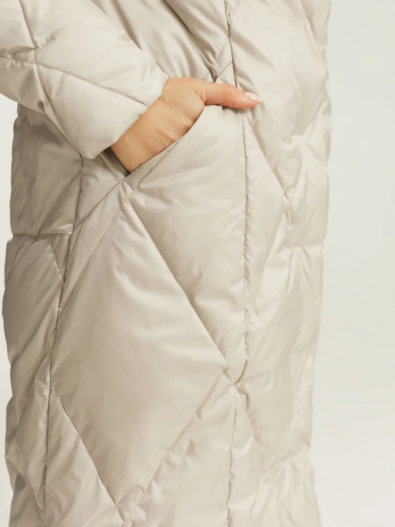 Beige down coat