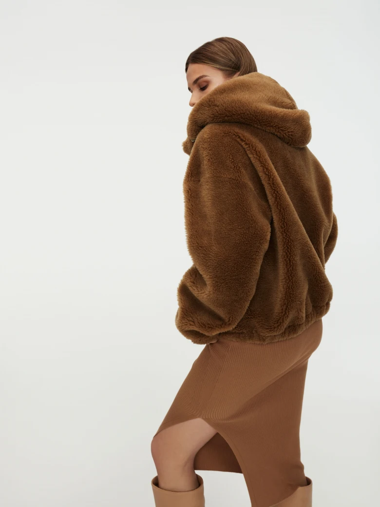 Brown knit dress