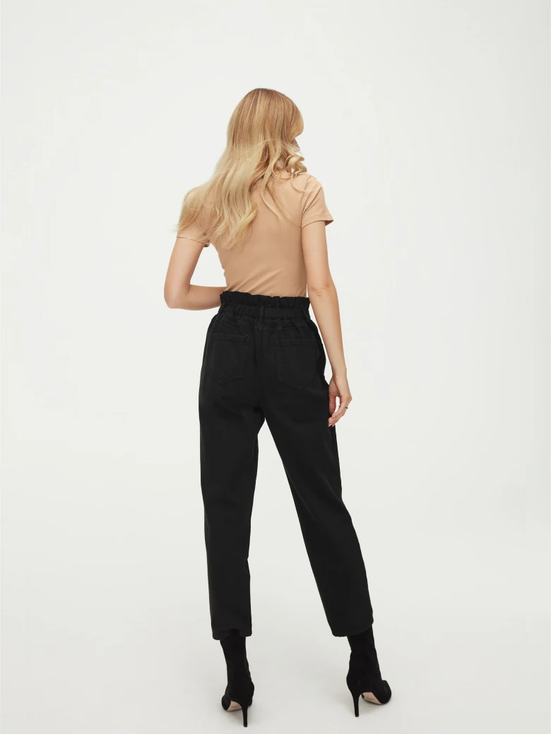 Black high-waisted pants