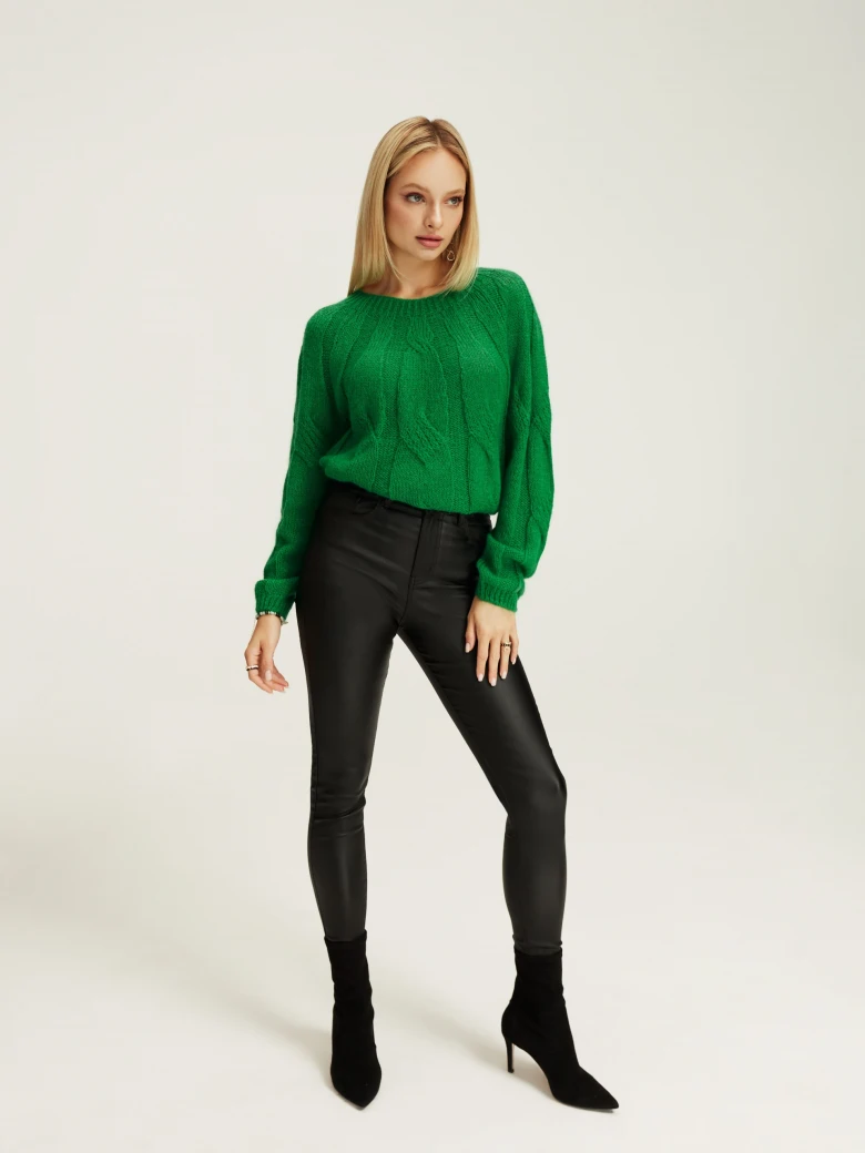 Green mohair sweater