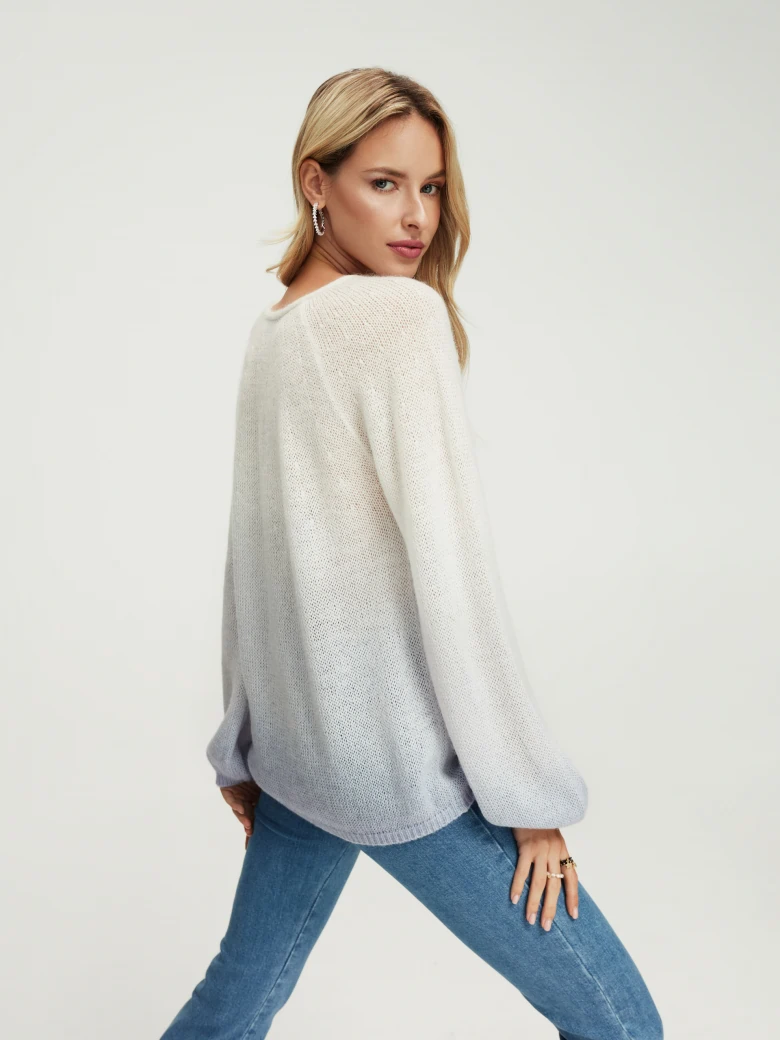 Loose sweater with mohair
