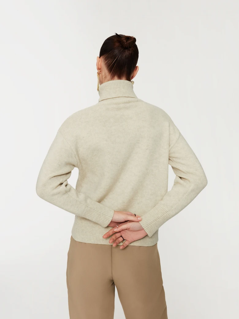 Cream turtleneck sweater
