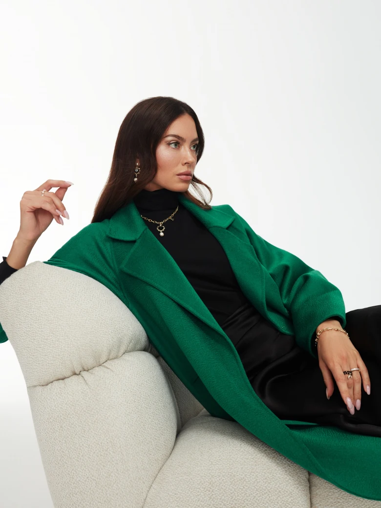 Classic black turtleneck sweater