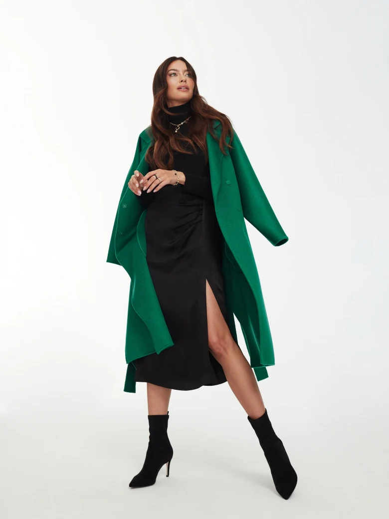 Classic black turtleneck sweater