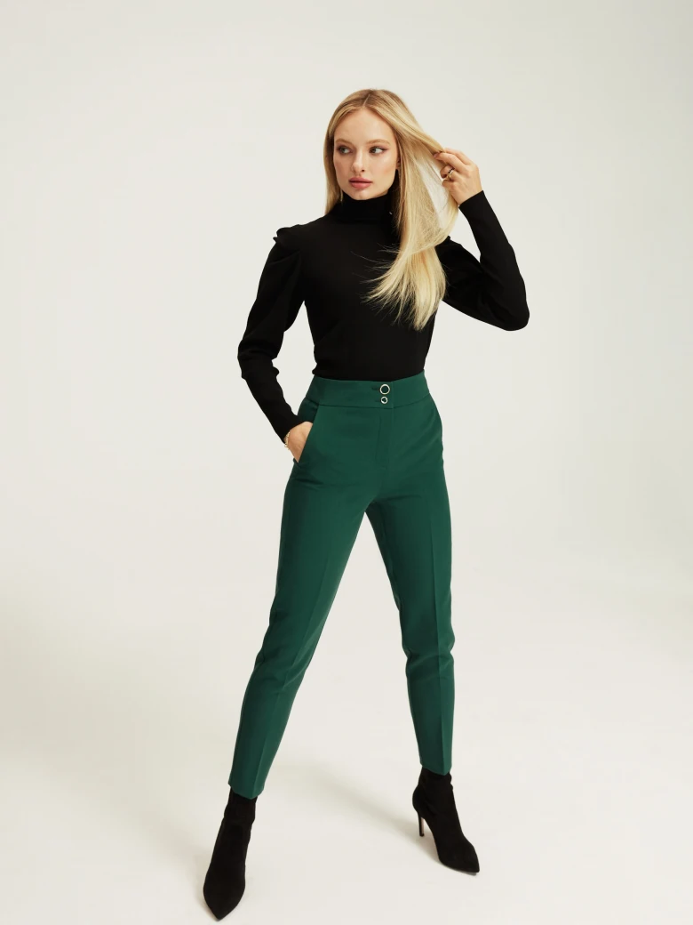 Black sweater with buff sleeves