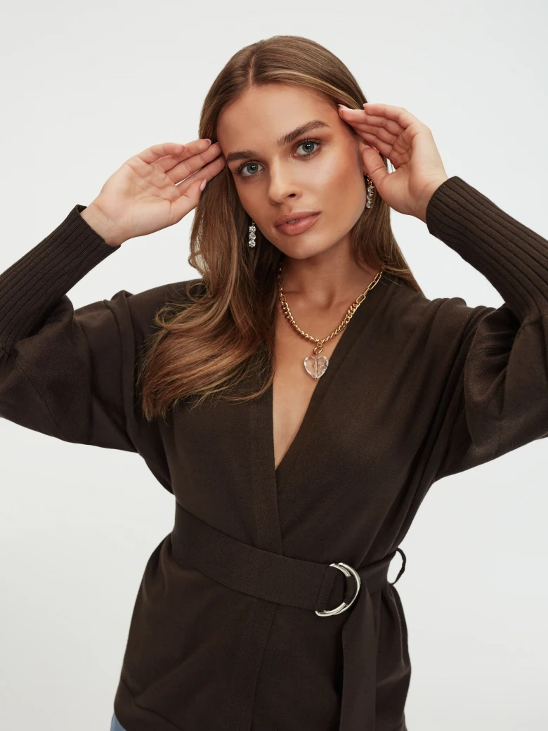 Dark brown cardigan