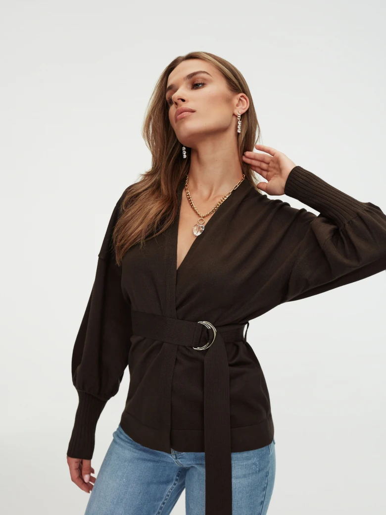 Dark brown cardigan