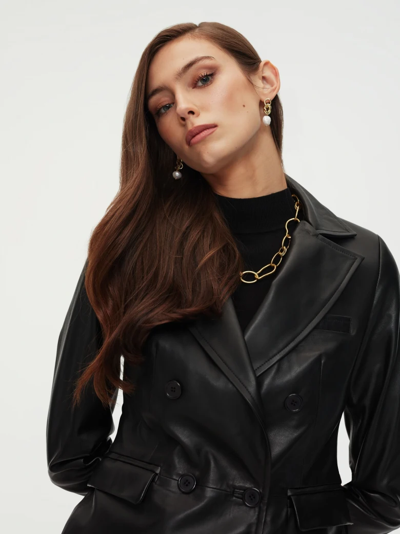 Black leather jacket