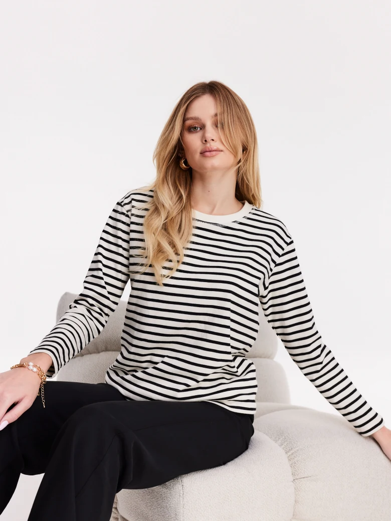 Striped longsleeve blouse