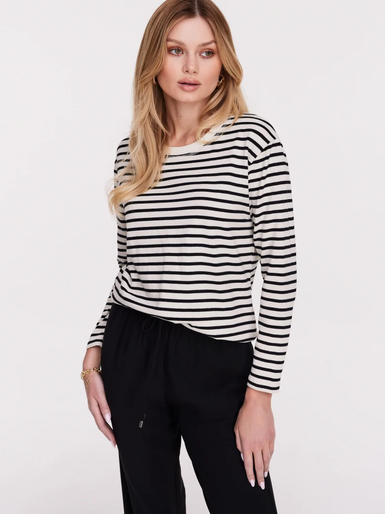 Striped longsleeve blouse
