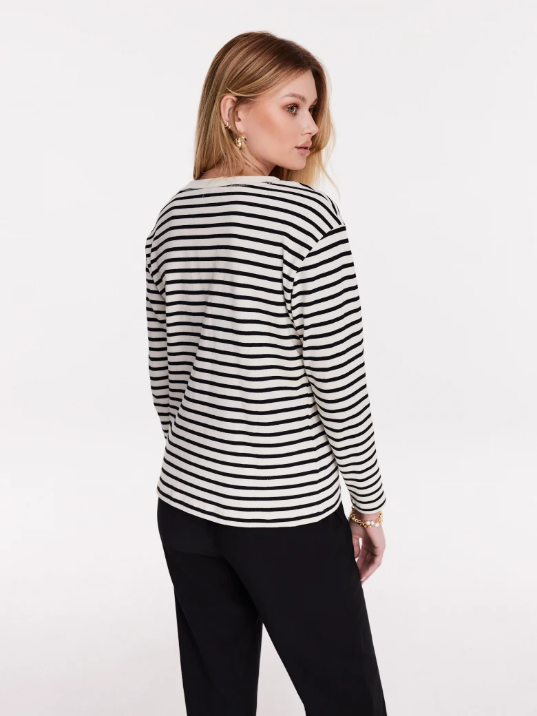 Striped longsleeve blouse