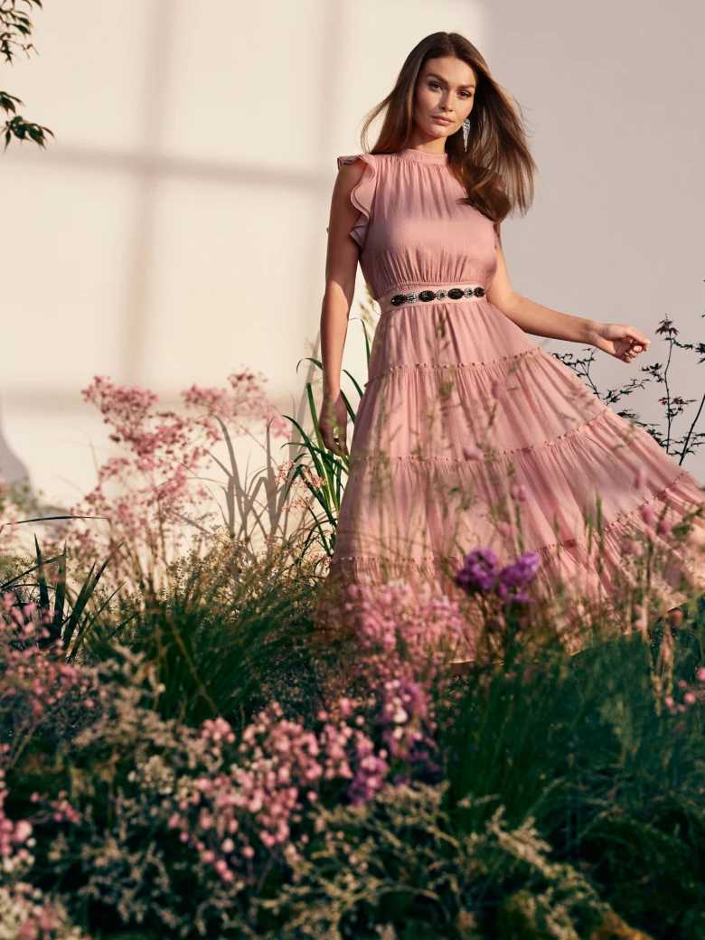 Light pink dress with ruffles