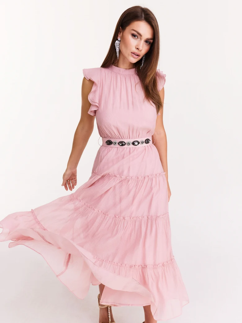 Light pink dress with ruffles