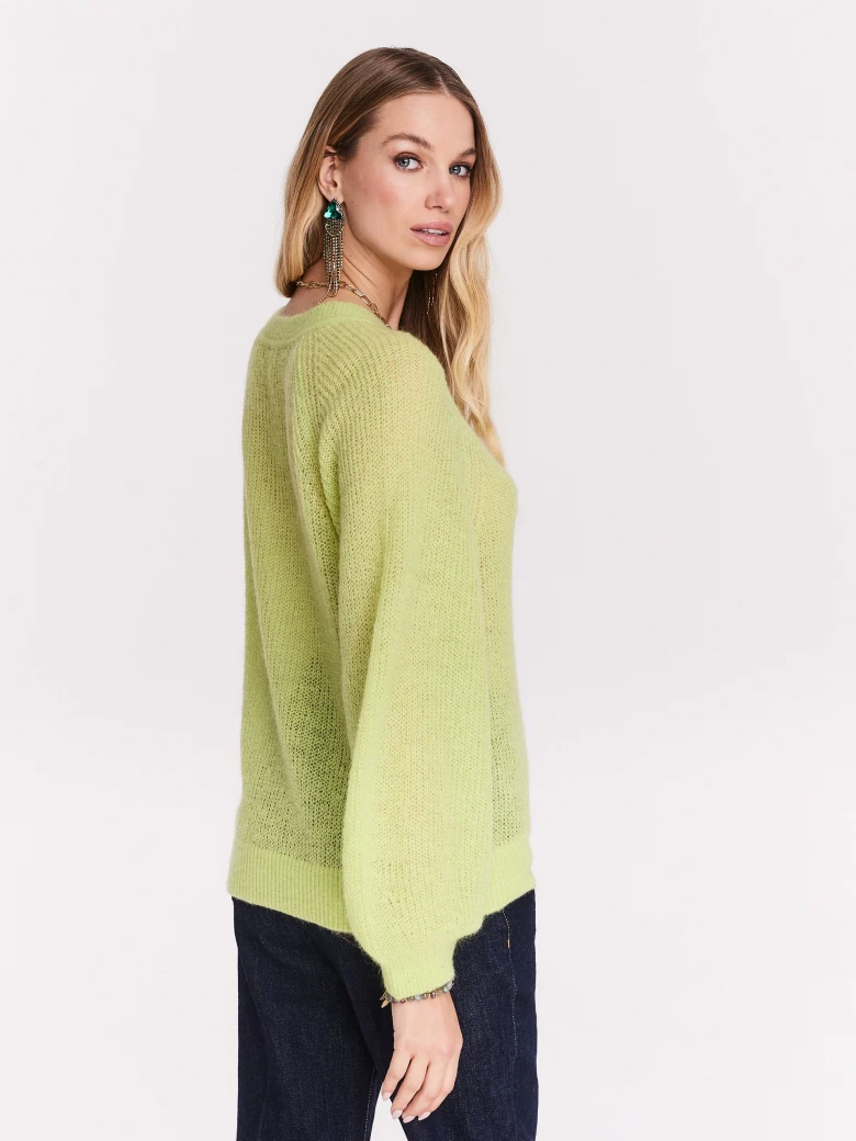 Sweter w limonkowym kolorze
