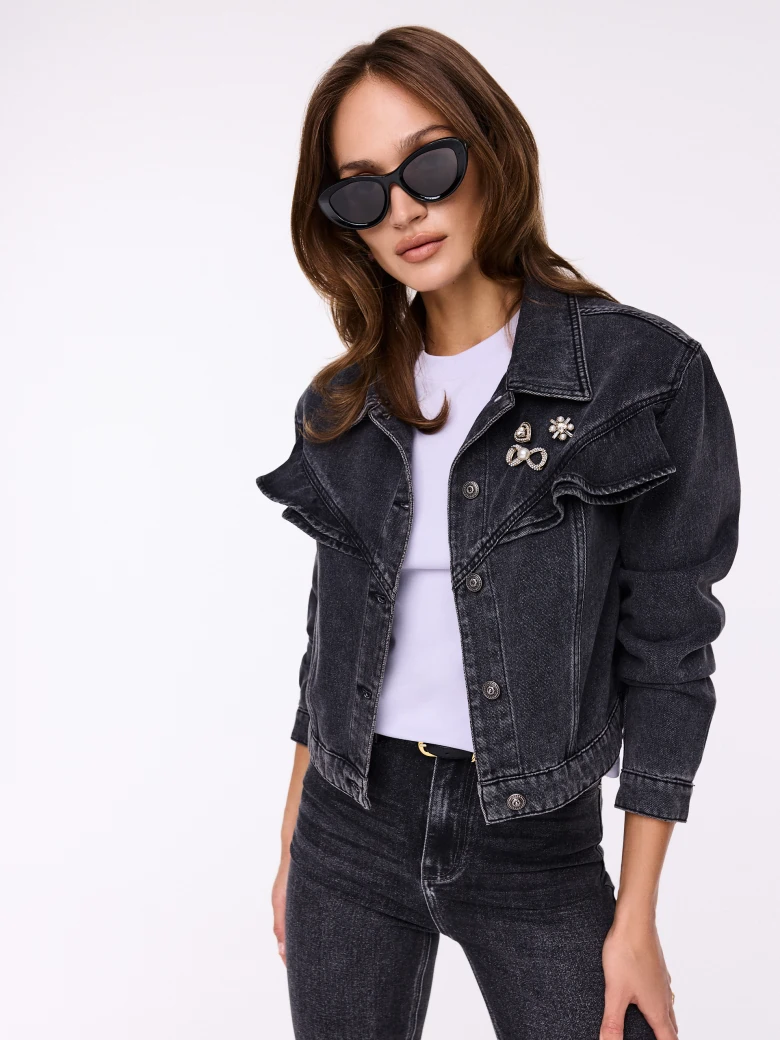 Dark gray denim jacket