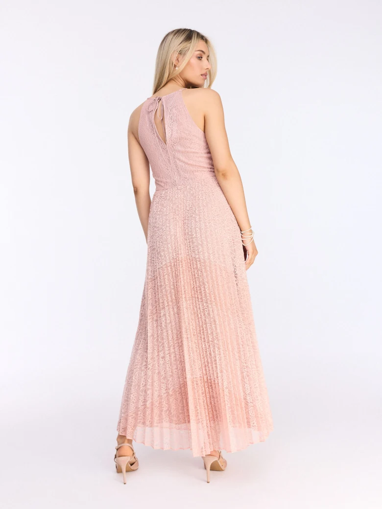 Powder pink lace dress