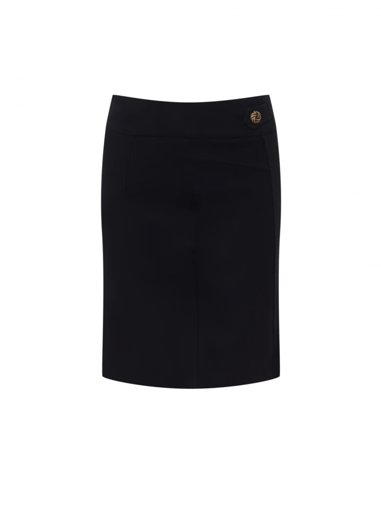 Black pencil skirt with a high waist