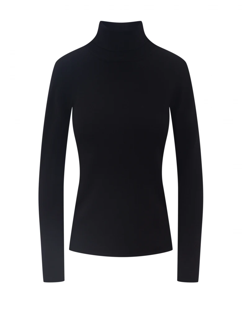 Black turtleneck sweater