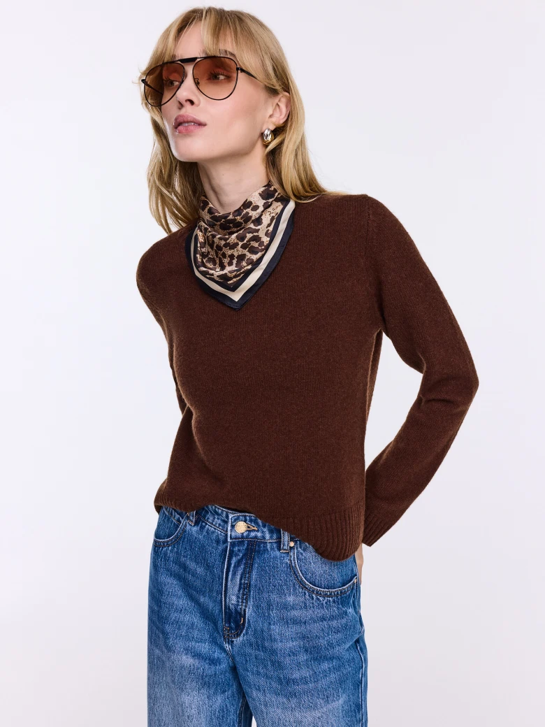 Chocolate wool sweater