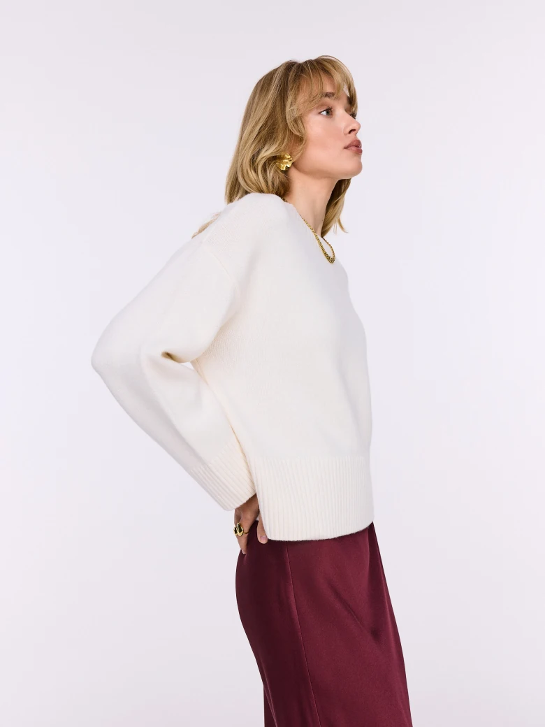 Oversized cream wool sweater