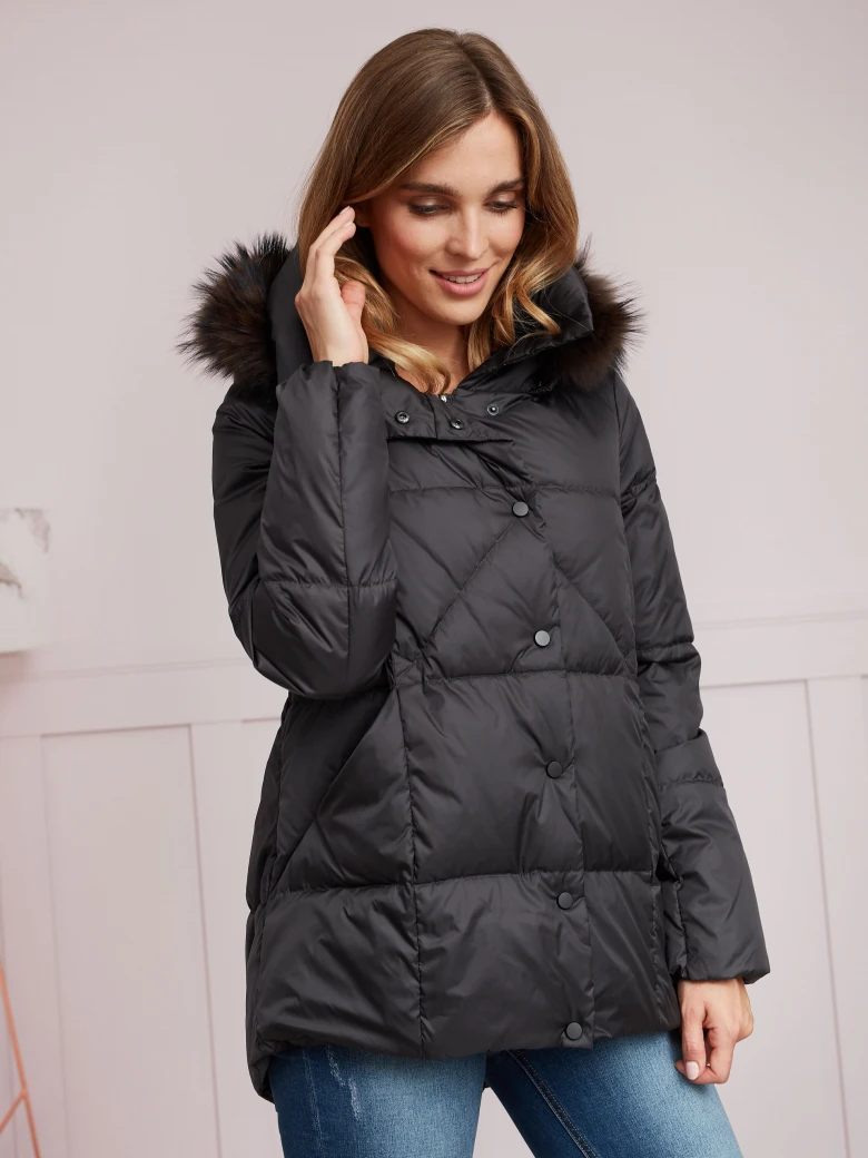 JACKET WITH FUR AT THE HOOD