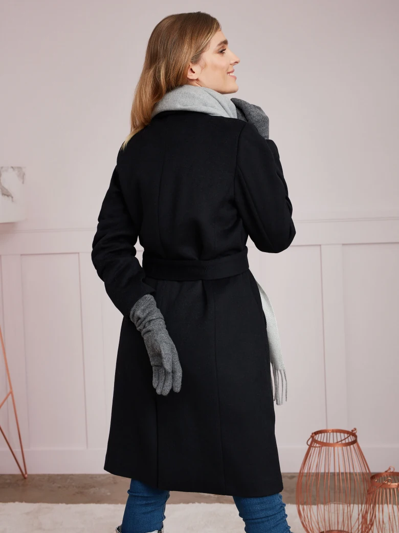 WOOLEN COAT WITH BINDING