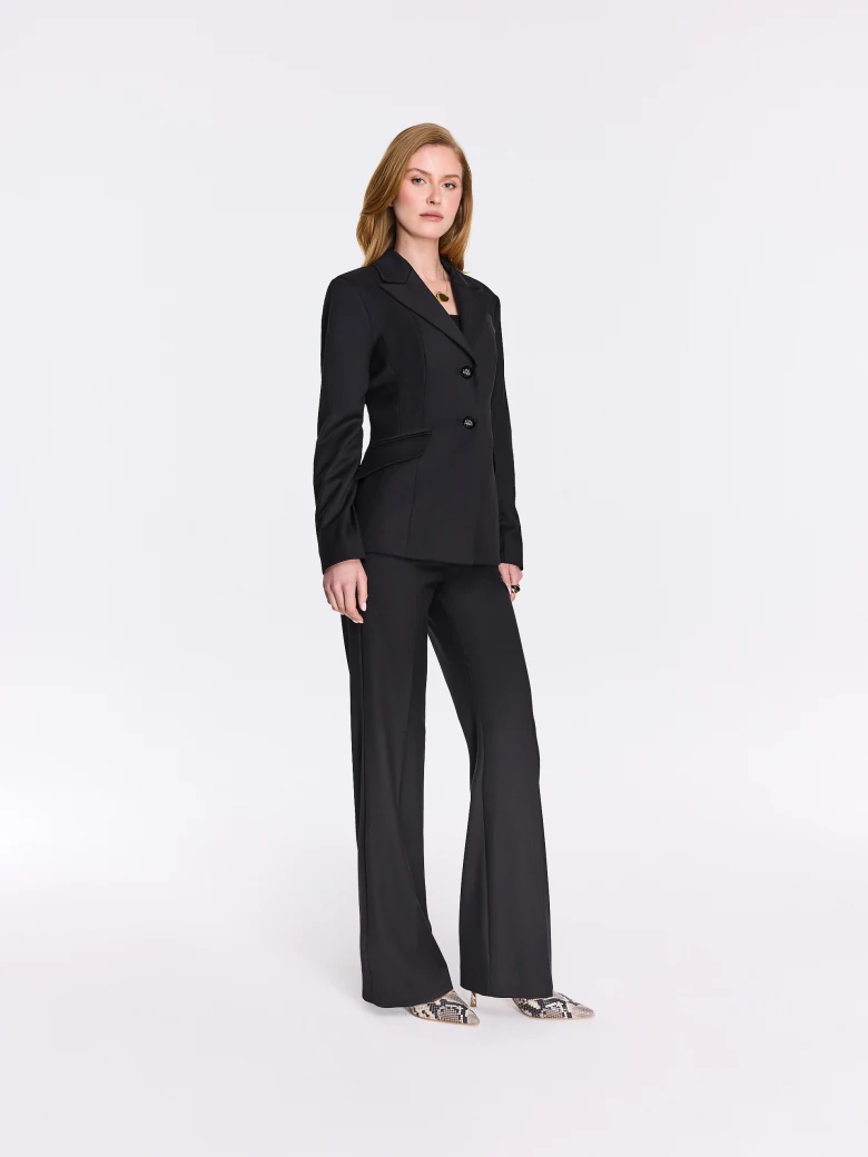 Black classic jacket with a fitted cut