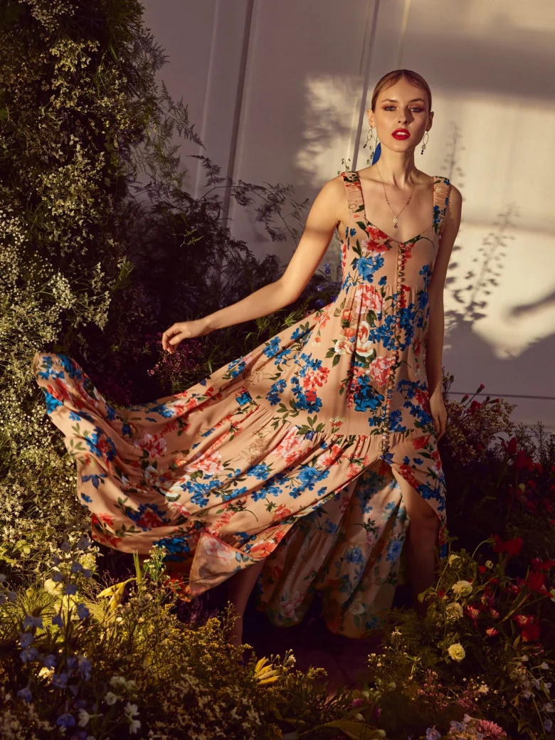 FLORAL PATTERN MAXI DRESS
