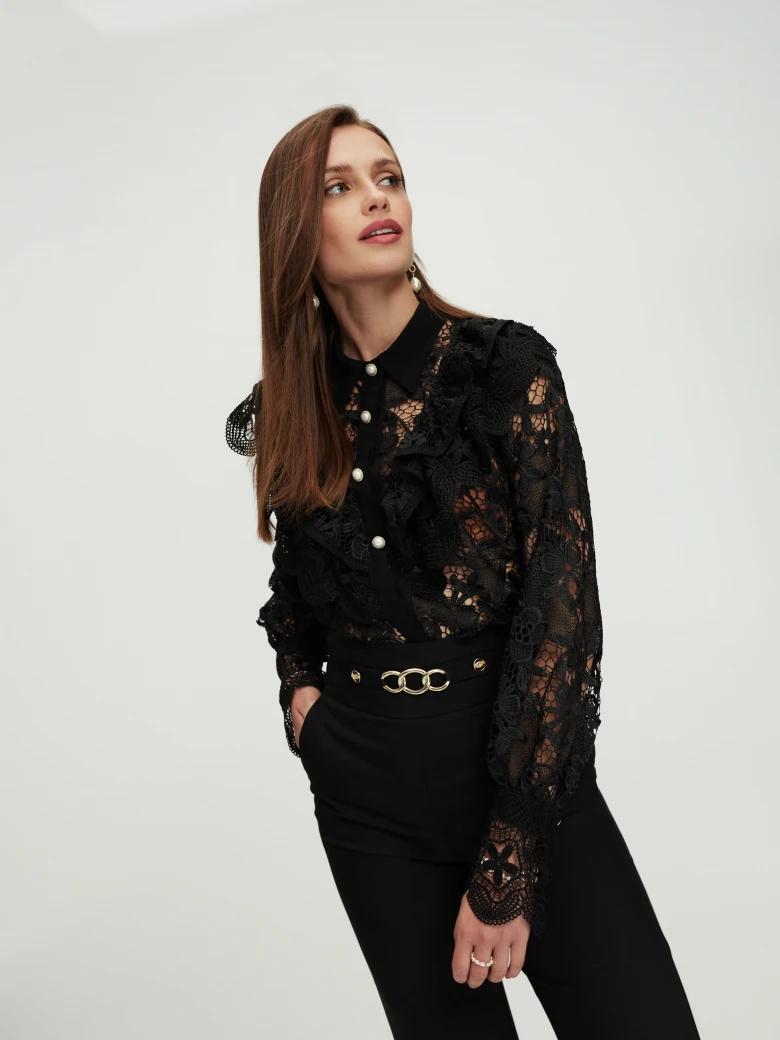 Black lace shirt