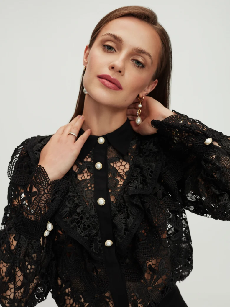 Black lace shirt