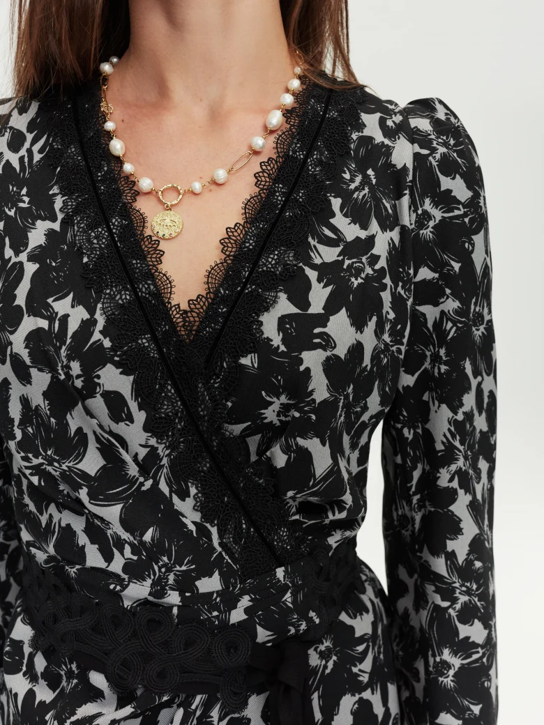 Envelope floral dress