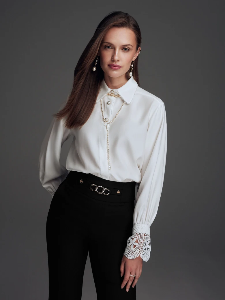 Black pants with wide legs
