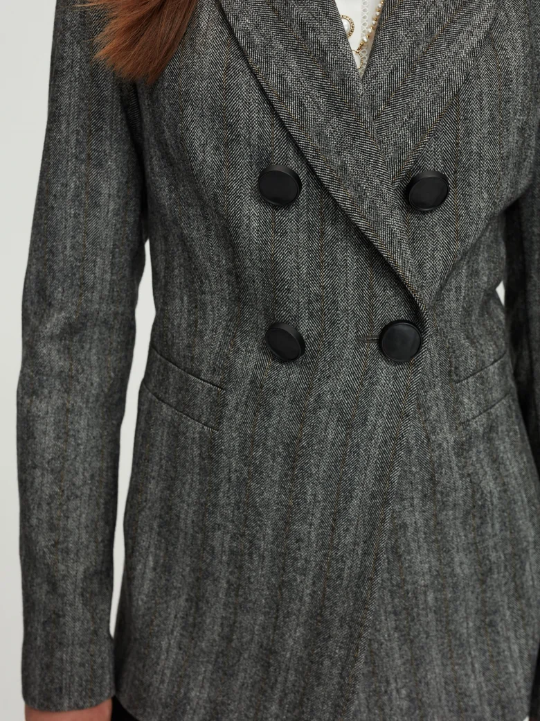 Double-breasted wool blazer