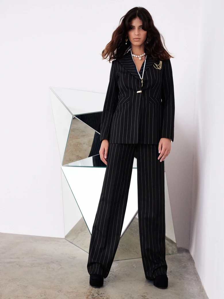 Ribbed high-waisted cigarillos
