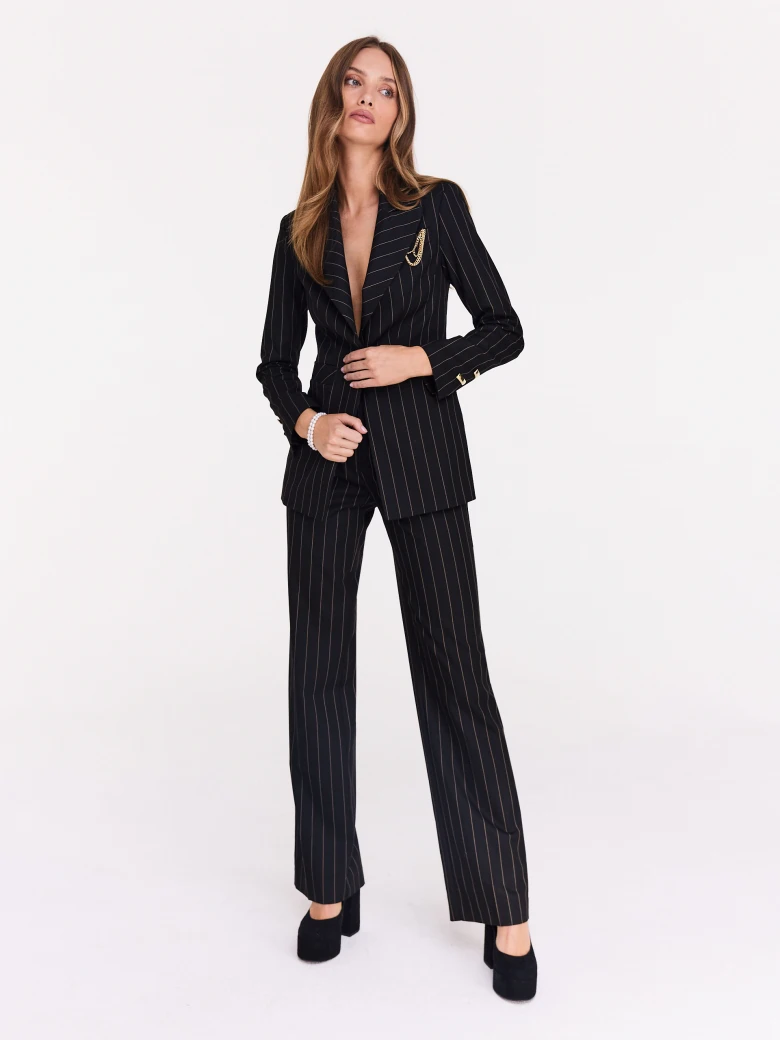 Ribbed high-waisted cigarillos