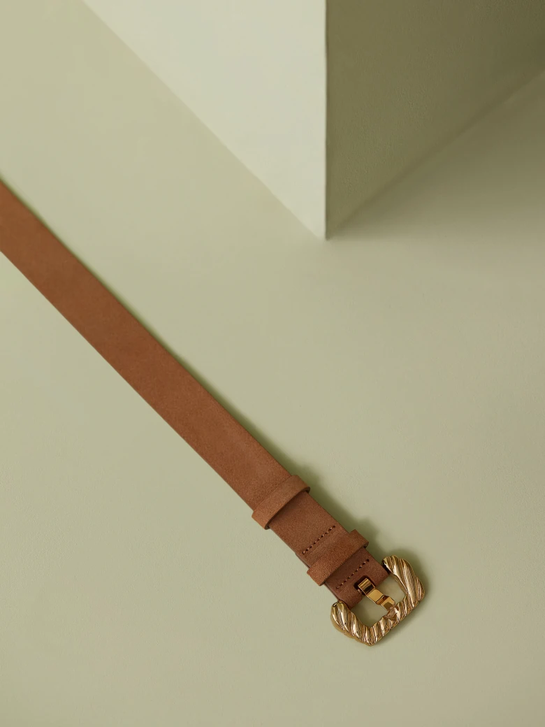 SUEDE BELT WITH BUCKLE