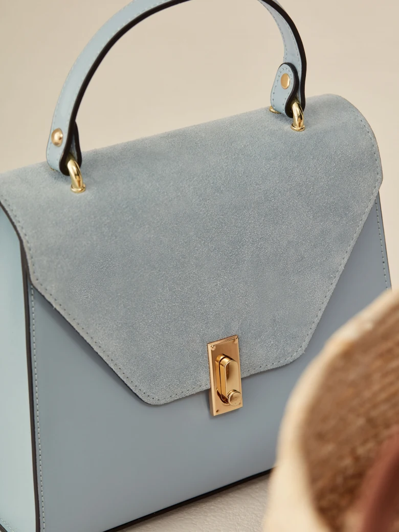 TRAPEZE BLUE HANDBAG