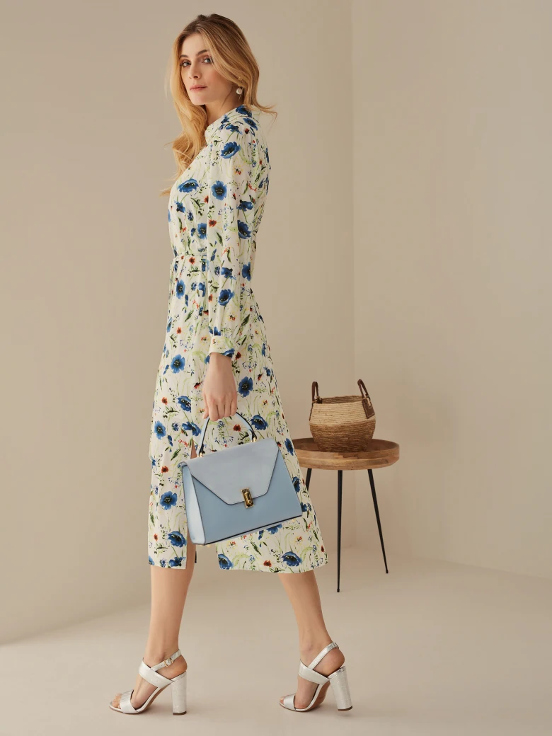 TRAPEZE BLUE HANDBAG