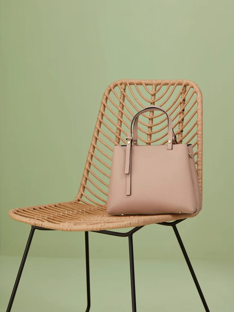 PINK LEATHER HANDBAG