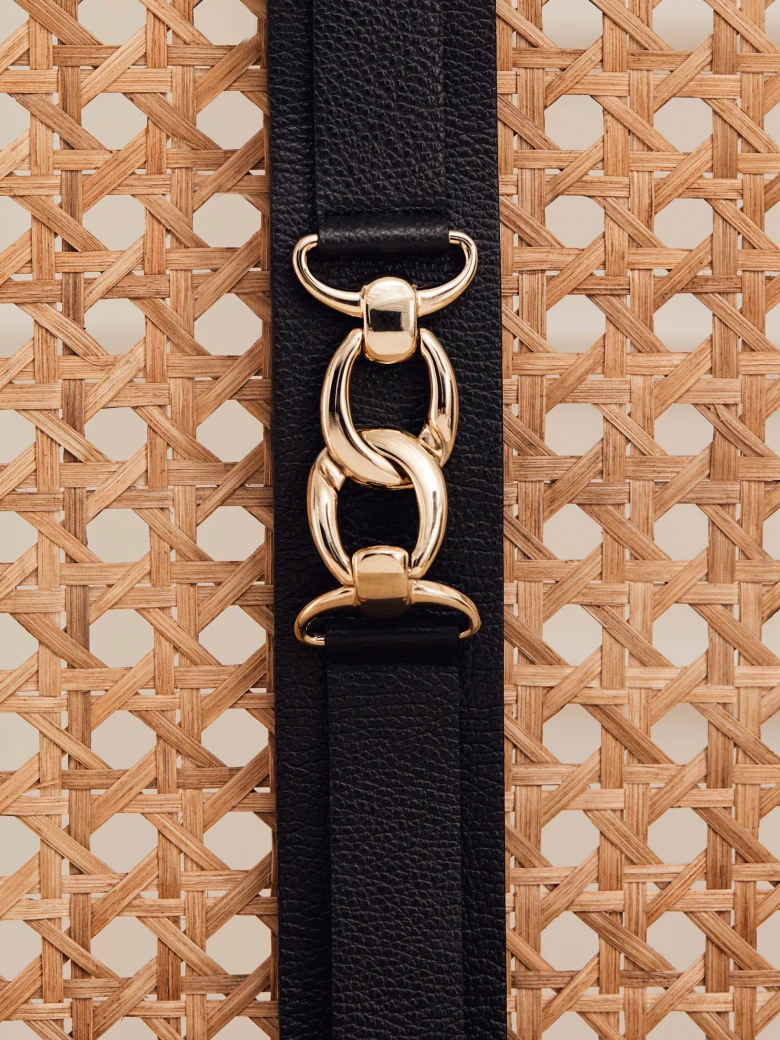 BLACK WIDE BELT