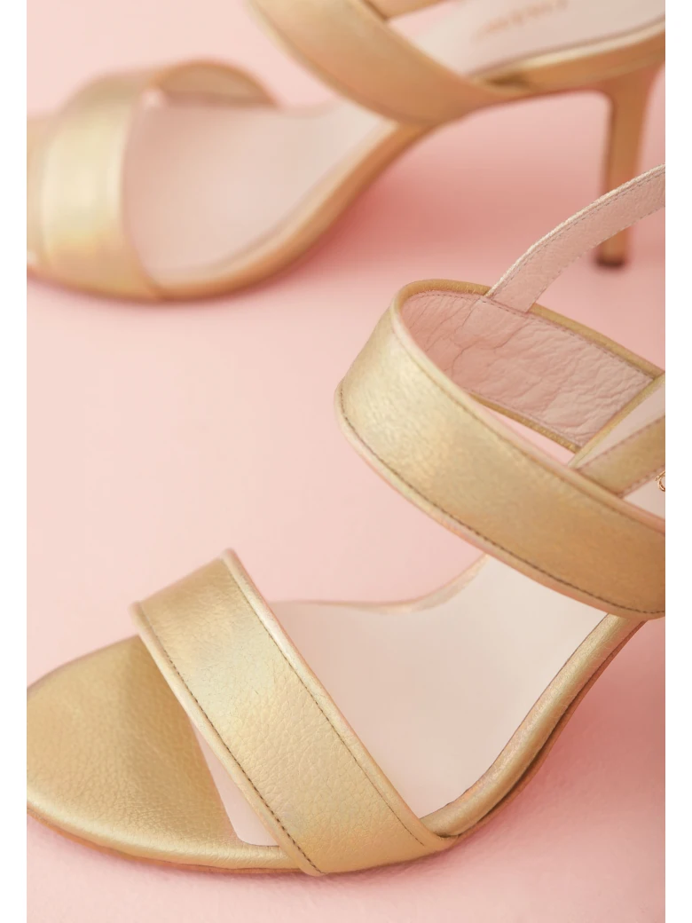 GOLD STILETTO SANDALS