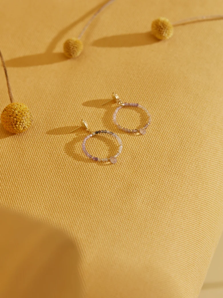LONG BEADED EARRINGS