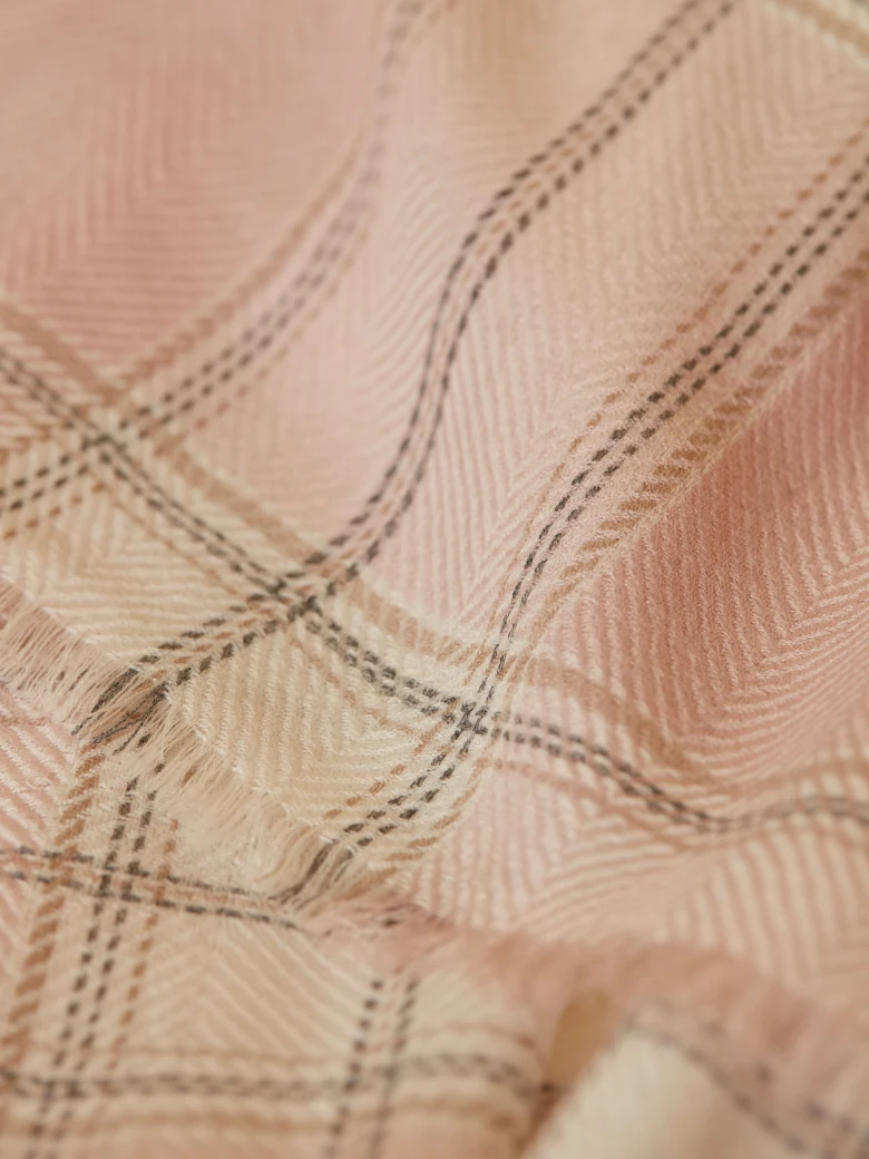 CHECKERED CASHMERE SHAWL