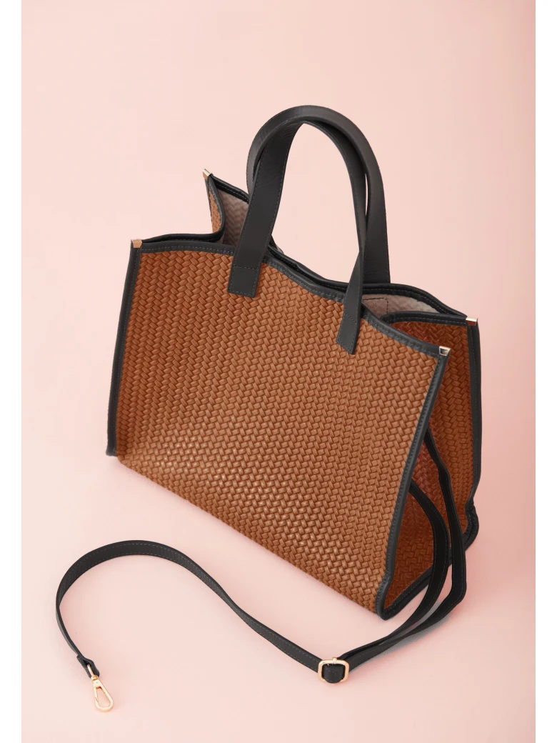BROWN WOVEN BAG