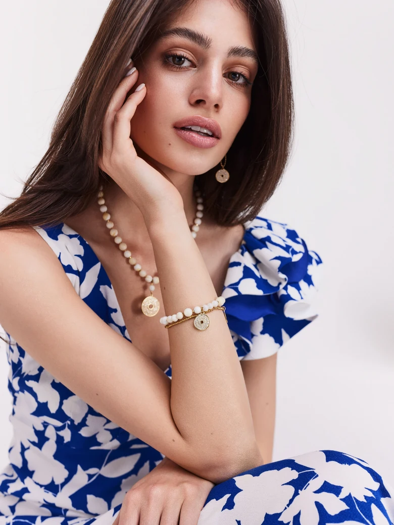 Set of gold-plated bracelets
