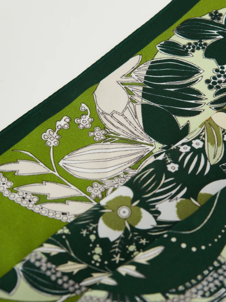 Green silk scarf