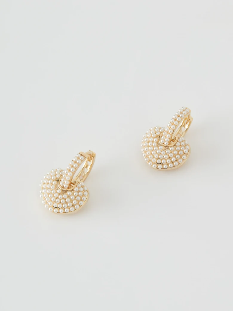 Copper beaded earrings