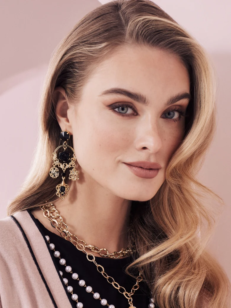 Large decorative earrings