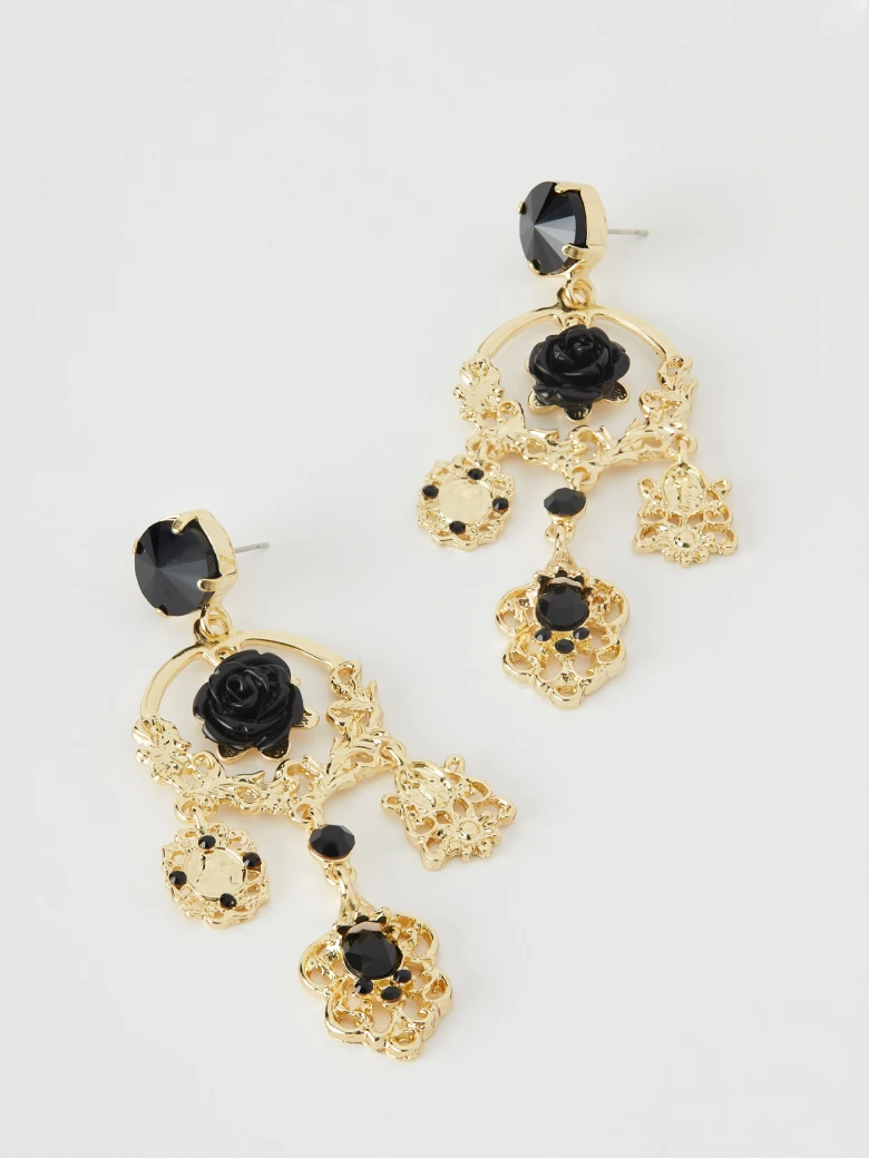 Large decorative earrings