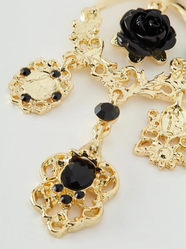 Large decorative earrings